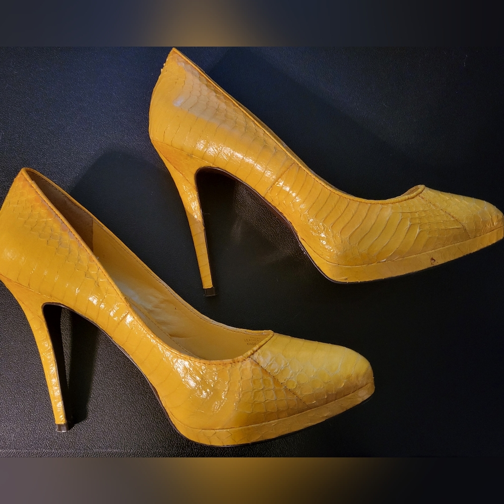 Ralph Lauren Yellow Heels